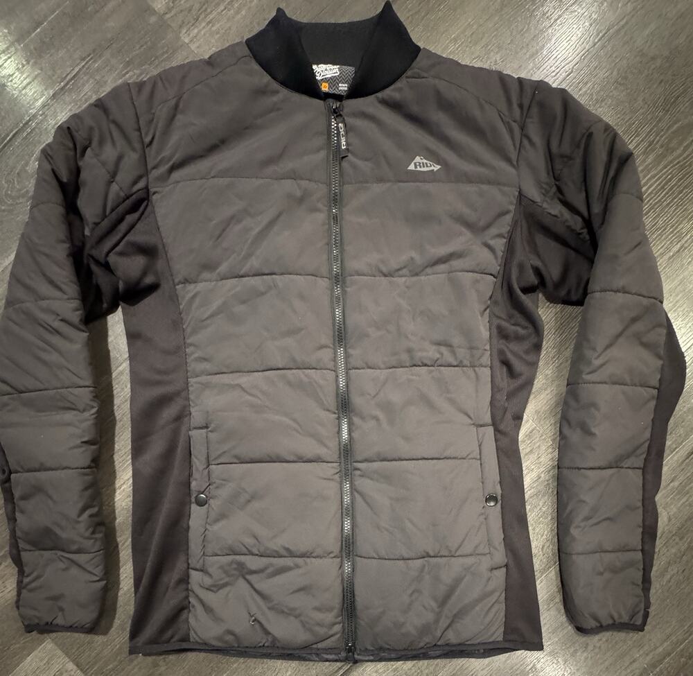 Ride Snowboard Jacket Bomber Black Large Full Zip